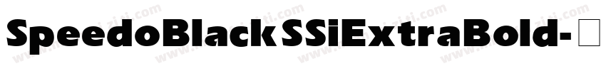 Speedo Black SSi Extra Bold字体转换